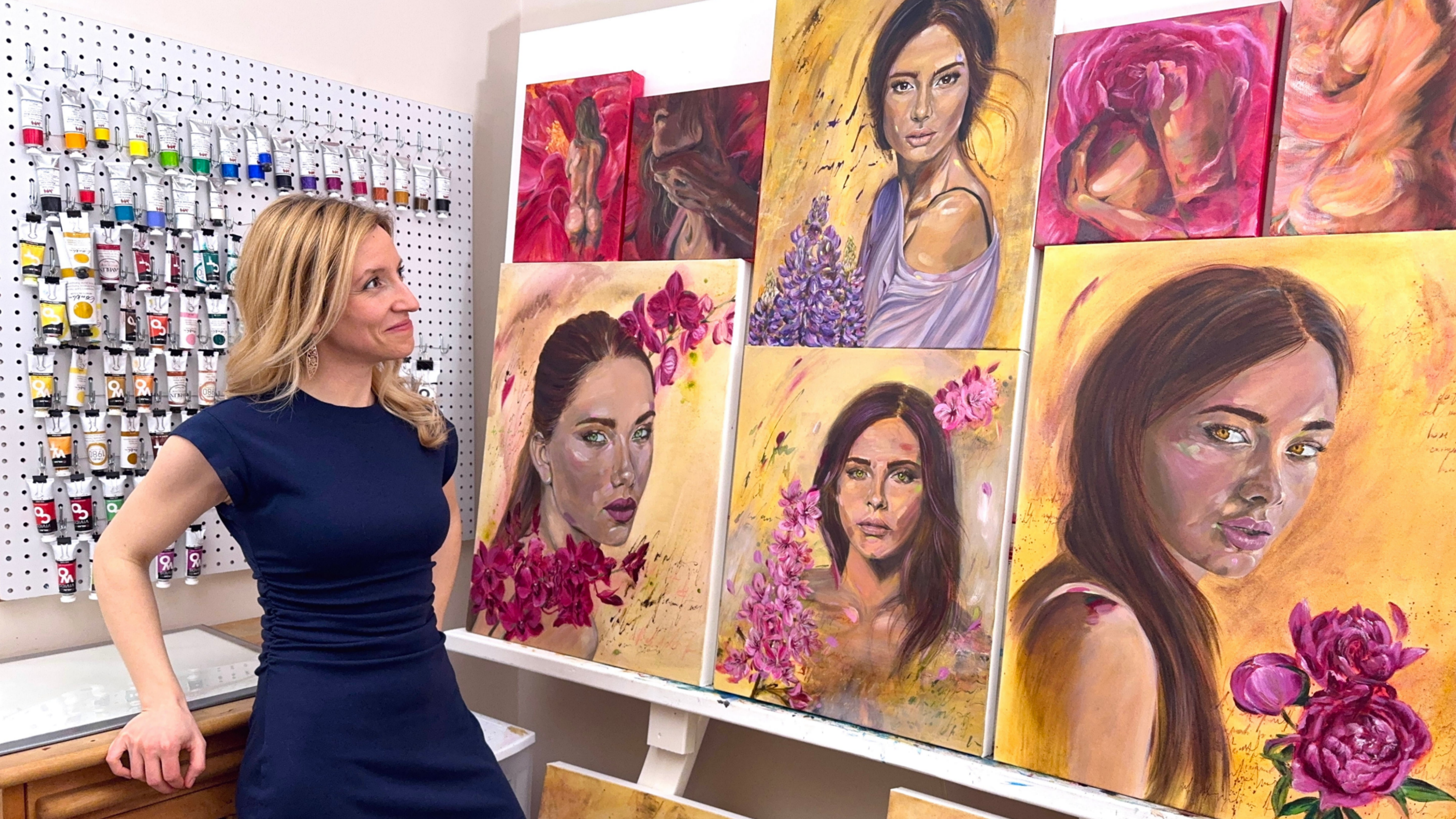 Visionary artist Emy Papasideris in her studio